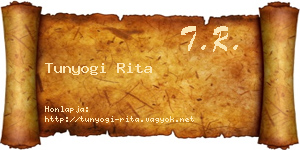 Tunyogi Rita névjegykártya